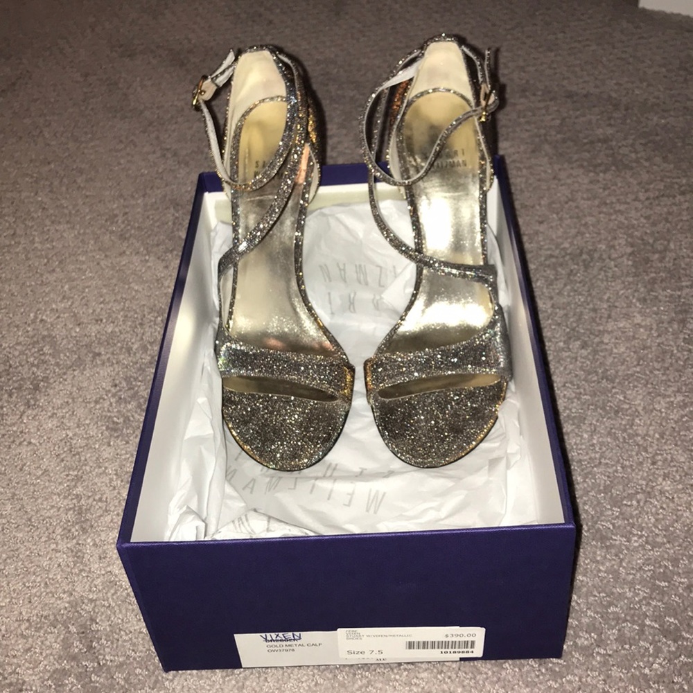 Metallic Stuart Weitzman Pump